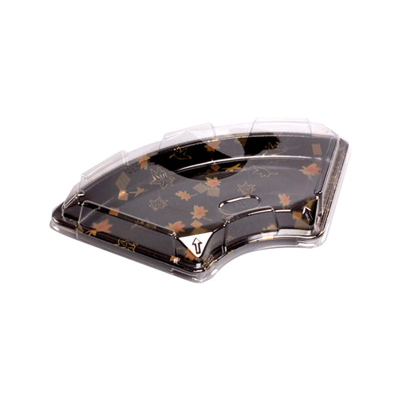 กล่องใส่อาหารซูชิรูปพัดแบบใช้แล้วทิ้ง