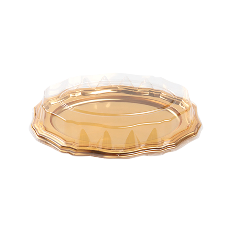 ถาดเค้กพลาสติกสีทอง