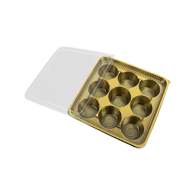 กล่องบรรจุภัณฑ์ขนม PET กลม 9 ช่อง