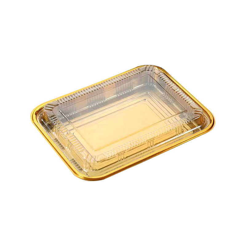 กล่องซูชิญี่ปุ่นแบบใช้แล้วทิ้งสีทอง